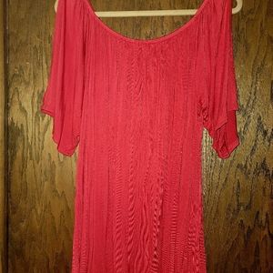 Lane Bryant Split-Sleeve Red Top Size 18/20